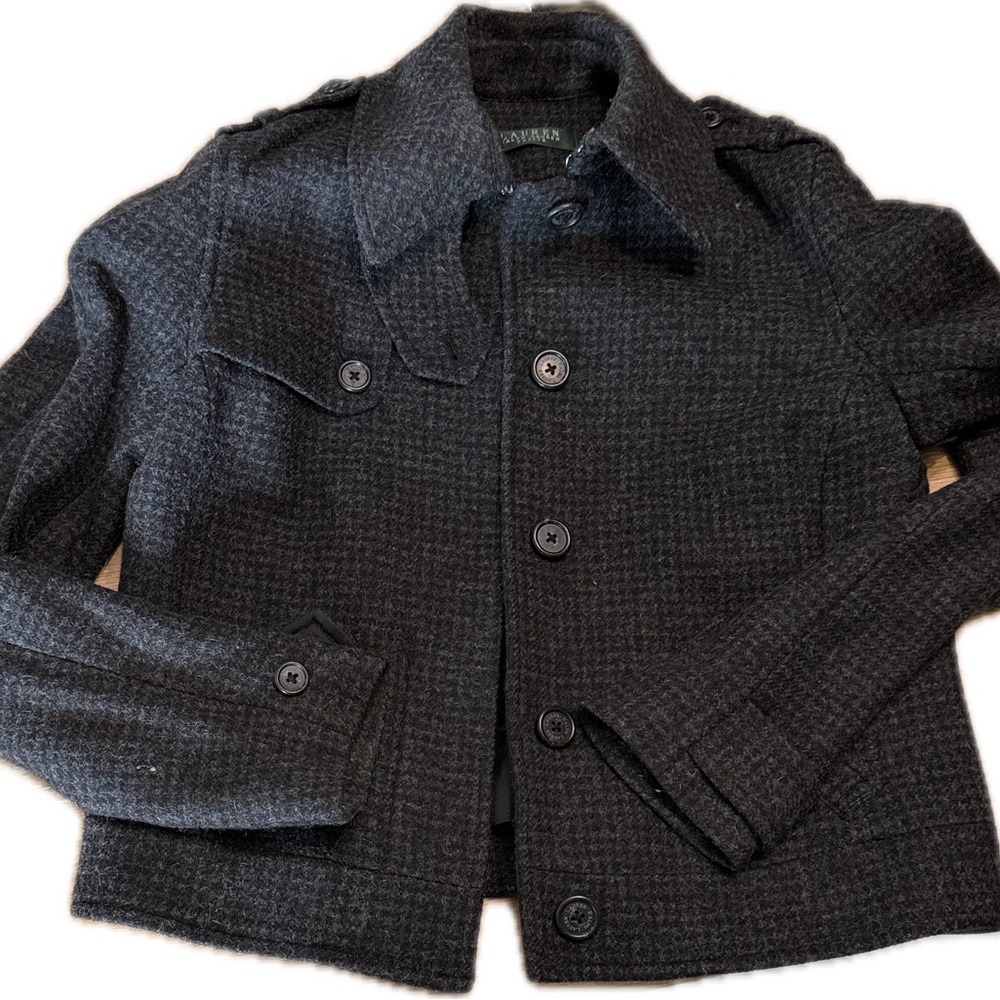 Lauren Ralph Lauren Charcoal Wool cropped Blazer